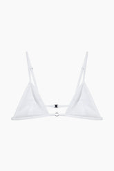 White bikini top on a white background