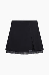 Black skirt with lace trim 