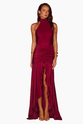 Zelma High Neck Maxi Dress