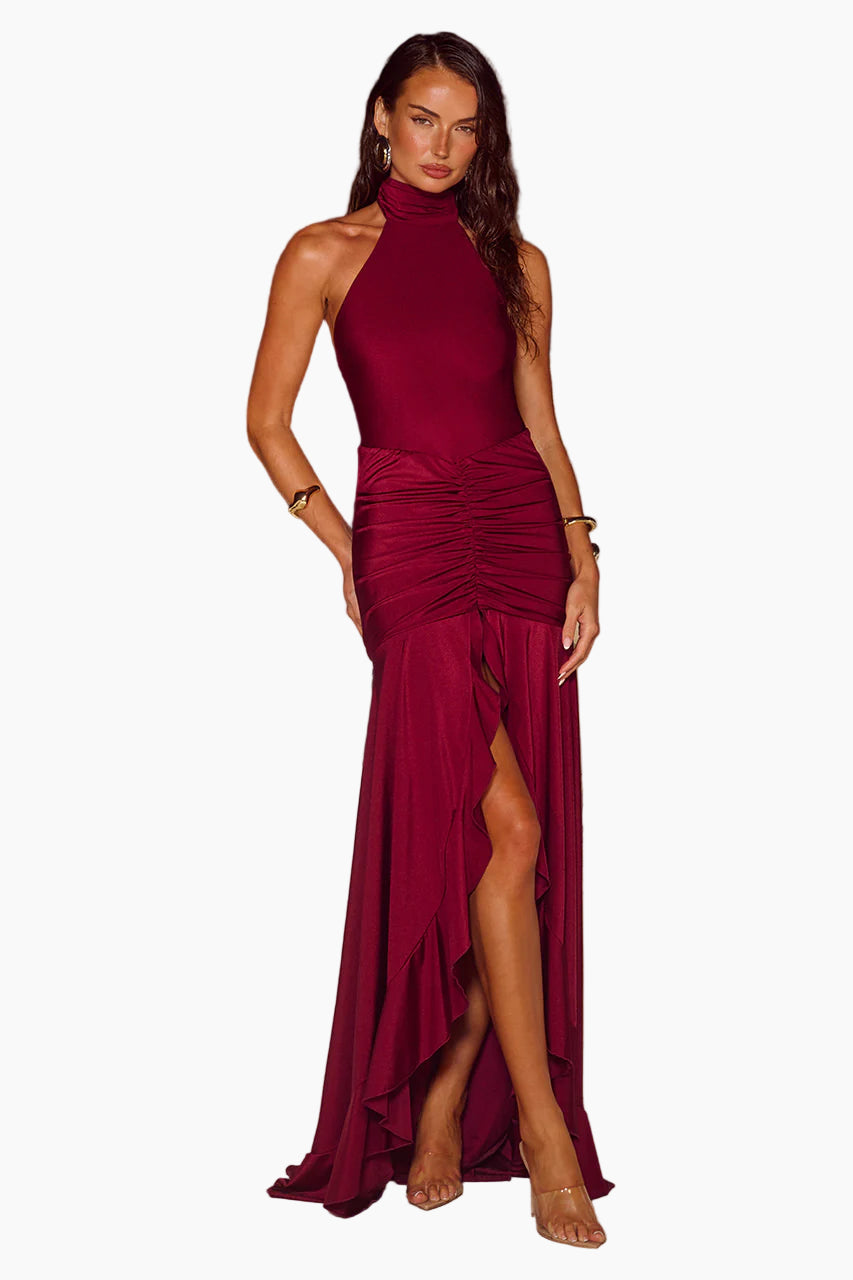 Zelma High Neck Maxi Dress