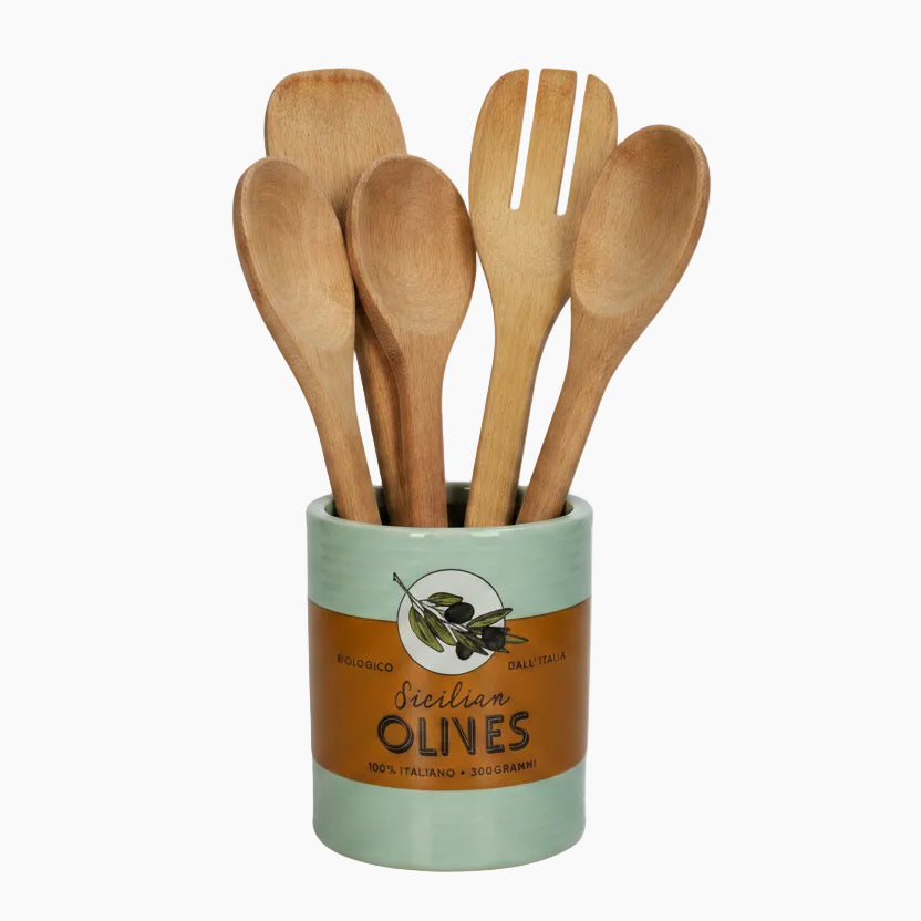 KAL-5056 Planter Olives Fine Earthenware Multi 11x11x13.3cm