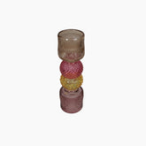 KAL-6205 Candle Holder Glass Multi 7.5x7.5x23cm