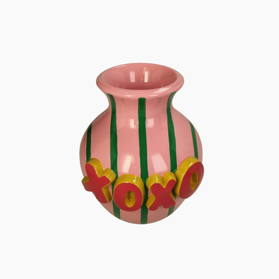 KAL-7375 Vase XOXO Polyresin Multi 18x19x22cm