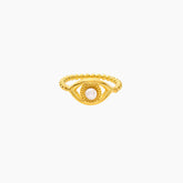 Gold ring with eye design 