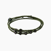 A handmade braid of total 55cm length, which can be worn as triple bracelet or even necklace.