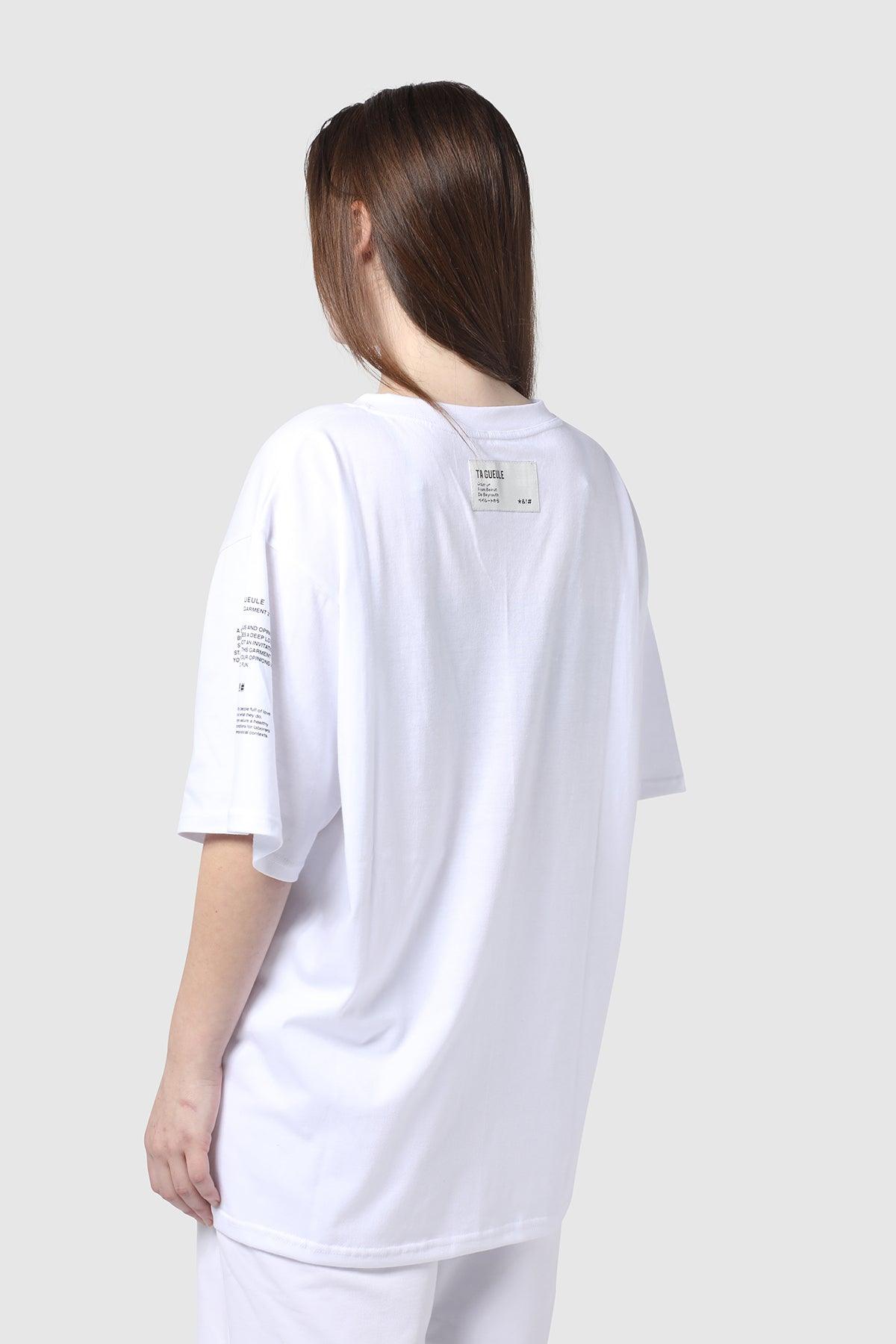 Aashika T-Shirt - White - FLTRD UAE