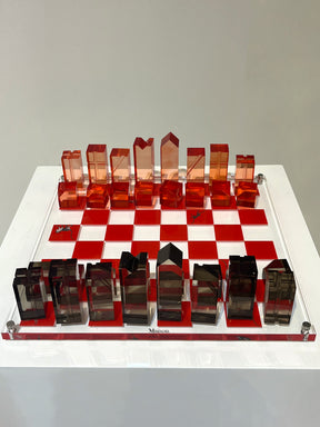 Acrylic Chess Board - Red