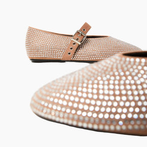 Studded flats with a strap 