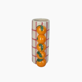 KAL-6022 Vase Mandarin Stoneware Orange 11x8x18.5cm