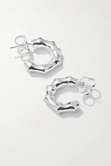 BAMBOO Silver Earrings - FLTRD UAE