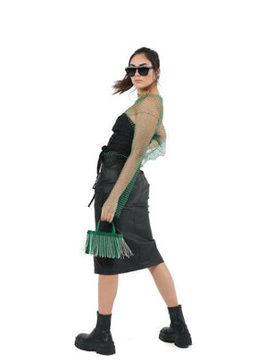 Black Cargo Skirt - FLTRD UAE