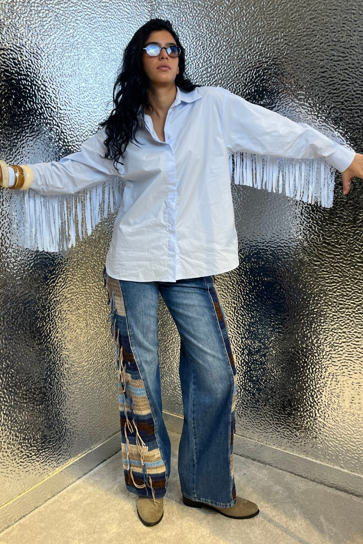 B823N Camicia Frange
