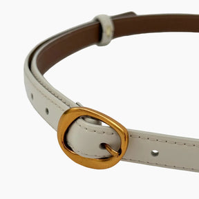 Orb Buckle Belt – Cloud White