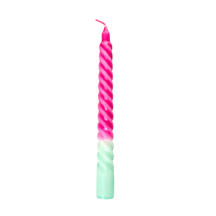 Twisted Candles in 3 Asst. Colors - - 6HR