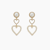 Heart w/ Pearl Earrings