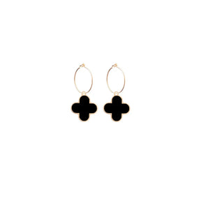 Flower Hoop Earrings
