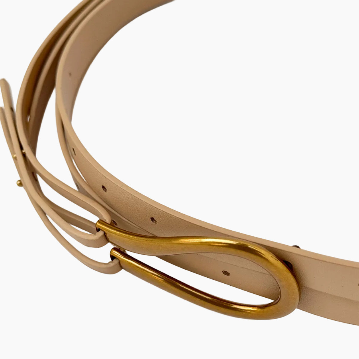 Mini Horse Buckle Belt – Beige