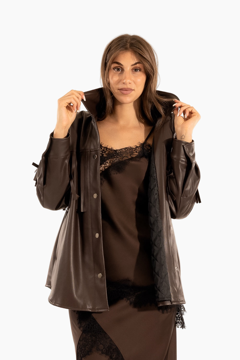 MA4034N Sovracamicia Frange Imbottita