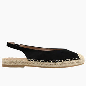 Black sandal with jute sole 