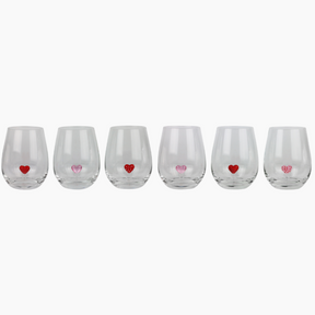 GLAS-CUPS"HEARTS"