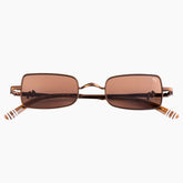 Sunglasses with brown lenses and gold frame 