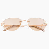  anti-scratch, anti-reflective coat and UV600 protection, gold sunglasses