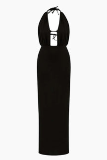 Black halter neck dress 