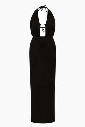 Black halter neck dress 