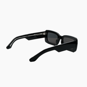 Black sunglasses on a white background