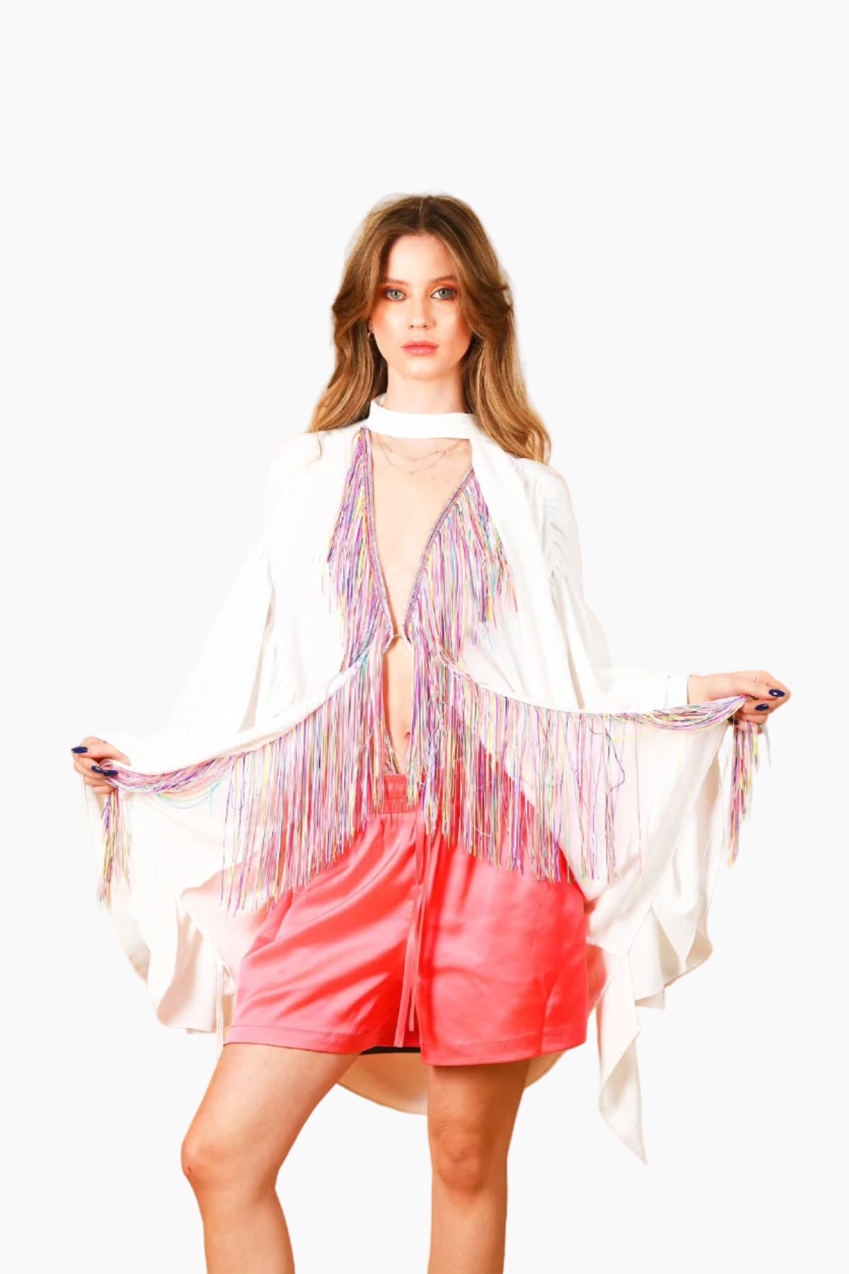 White Fringe Shirt