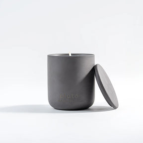 Dark gray candle with lid 