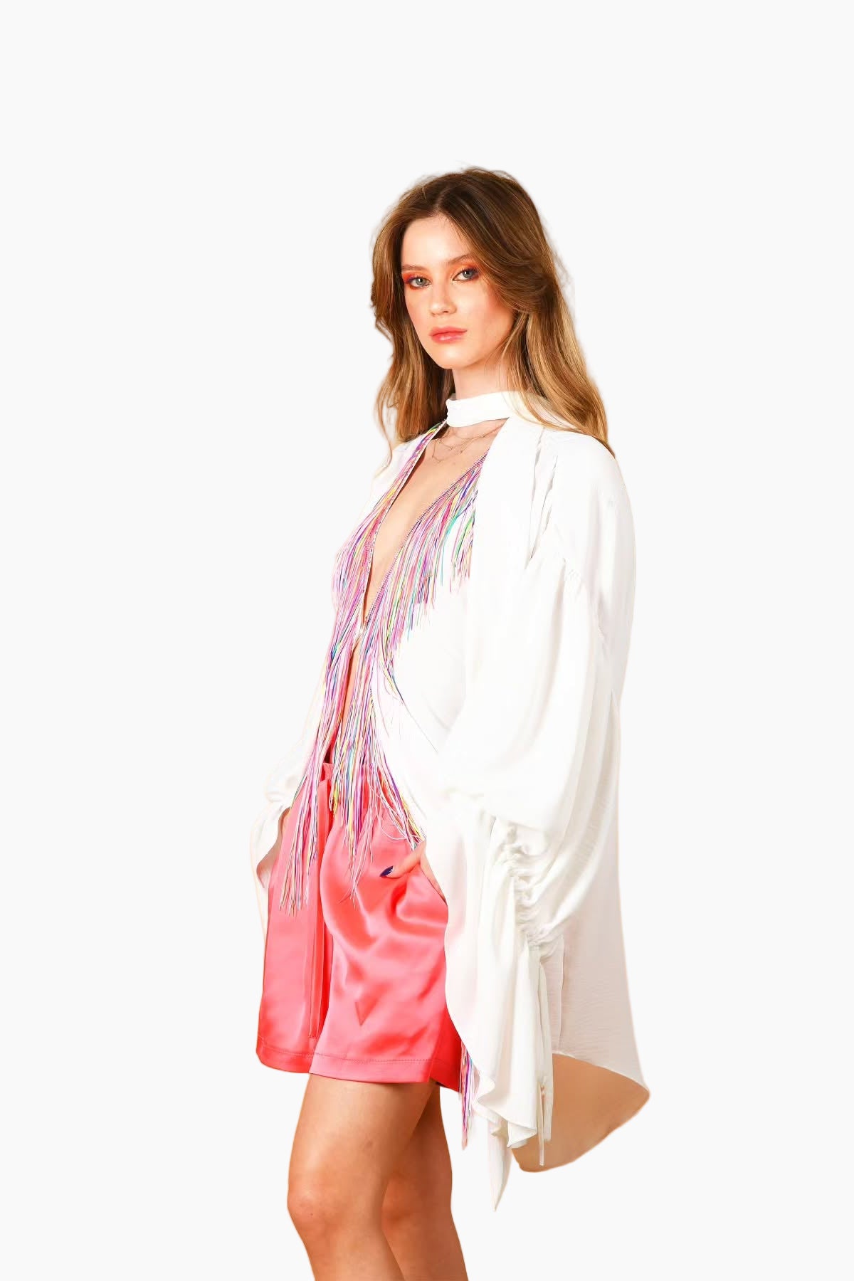 White Fringe Shirt