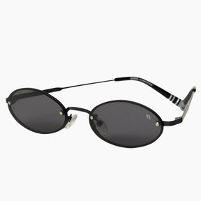 Black sunglasses with a unique design