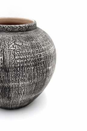 Textured ceramic vase
