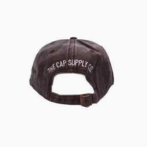 Dark brown cap with 'The Cap Supply Co.' logo 