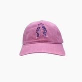 Pink cap with a logo 