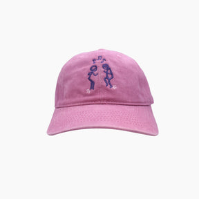 Pink cap with a logo 