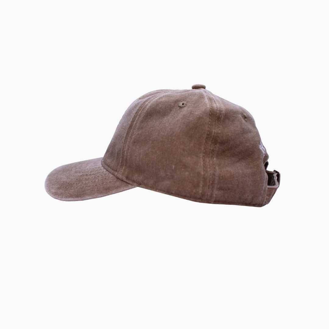 Brown baseball cap 