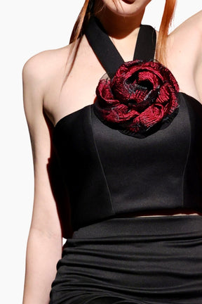 Crop Top With Flower