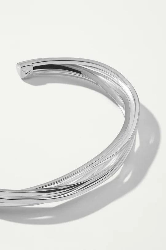 KIRA KIRA wide Silver Cuff - FLTRD UAE