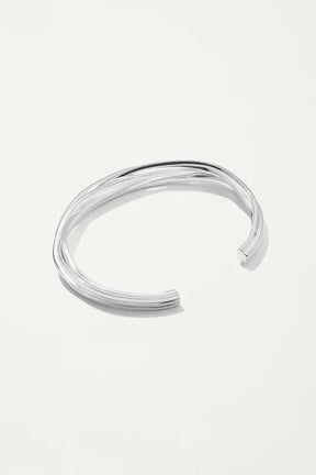 KIRA KIRA wide Silver Cuff - FLTRD UAE