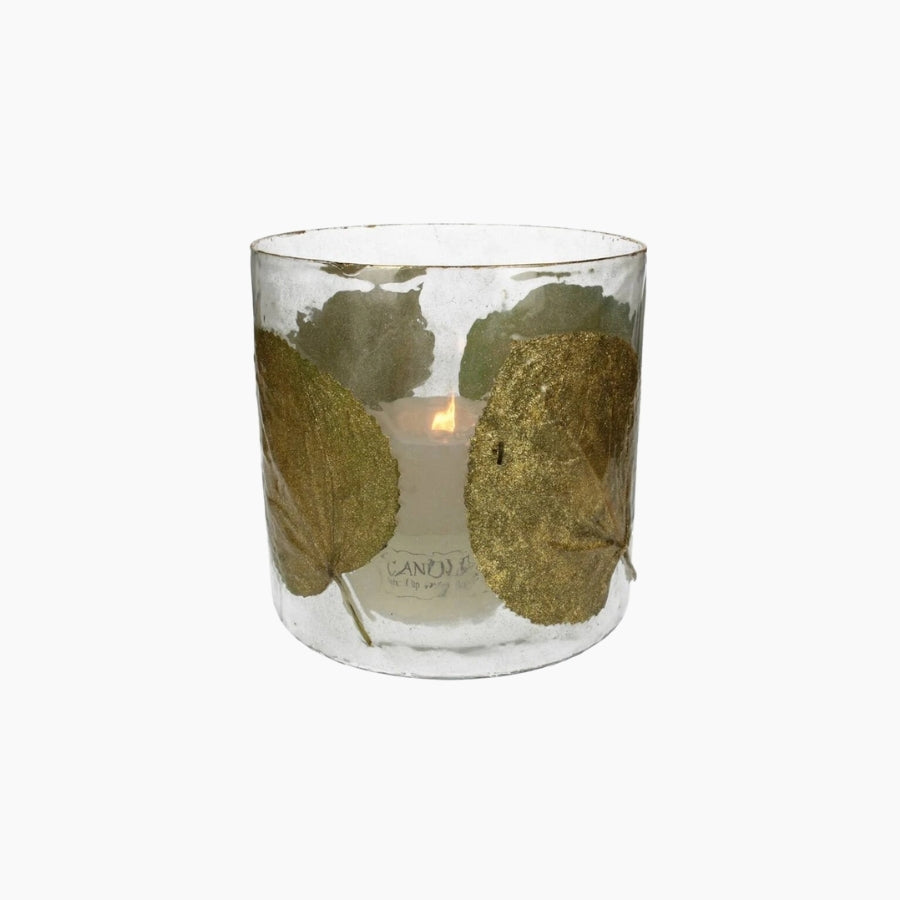 XET-8889 Candle Holder Leaf Clear 20x20x20cm
