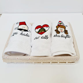 Lebanese Embroidered Towel Set of 3 - FLTRD UAE