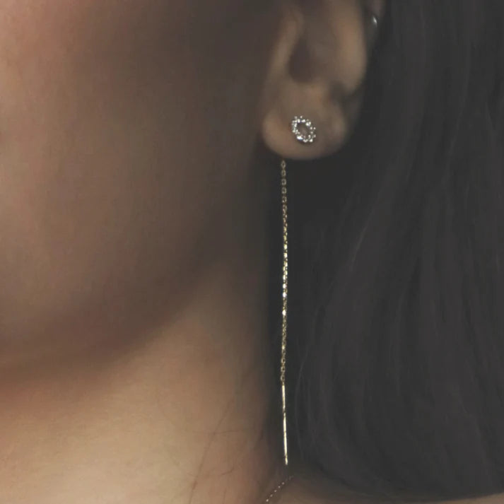 Long Chain Diamond Earrings