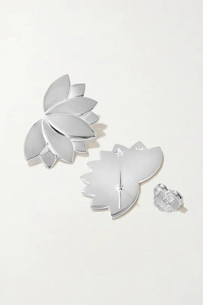 LOTUS Silver Earrings - FLTRD UAE