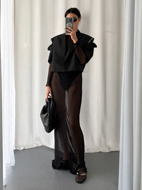 MESH BOAT DRESS