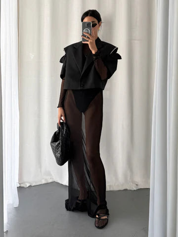 MESH BOAT DRESS