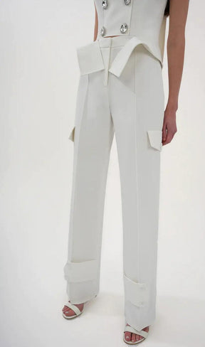 OFF-SHOULDER: LOTUS TROUSERS - FLTRD UAE