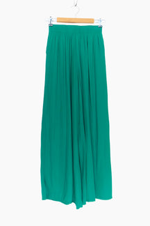 Green skirt on a hanger 