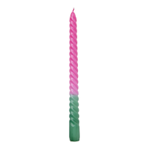 Twisted Two Tone Candles in 3 Asst. Colors - Large - 7HR